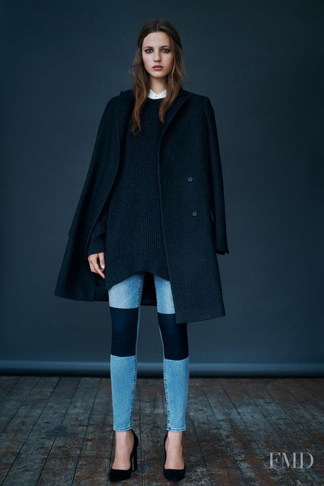 Julia Banas featured in  the AllSaints lookbook for Fall 2014