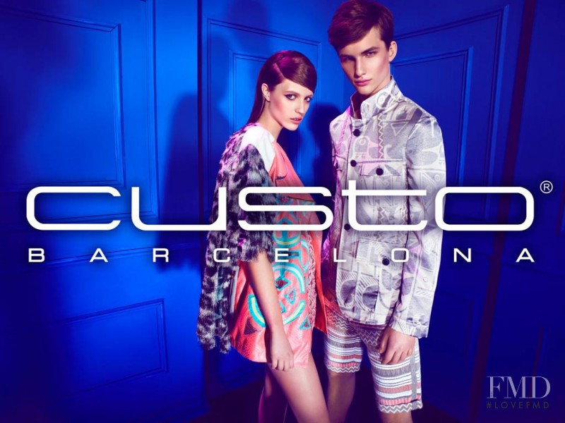Julia Banas featured in  the Custo Barcelona advertisement for Spring/Summer 2014