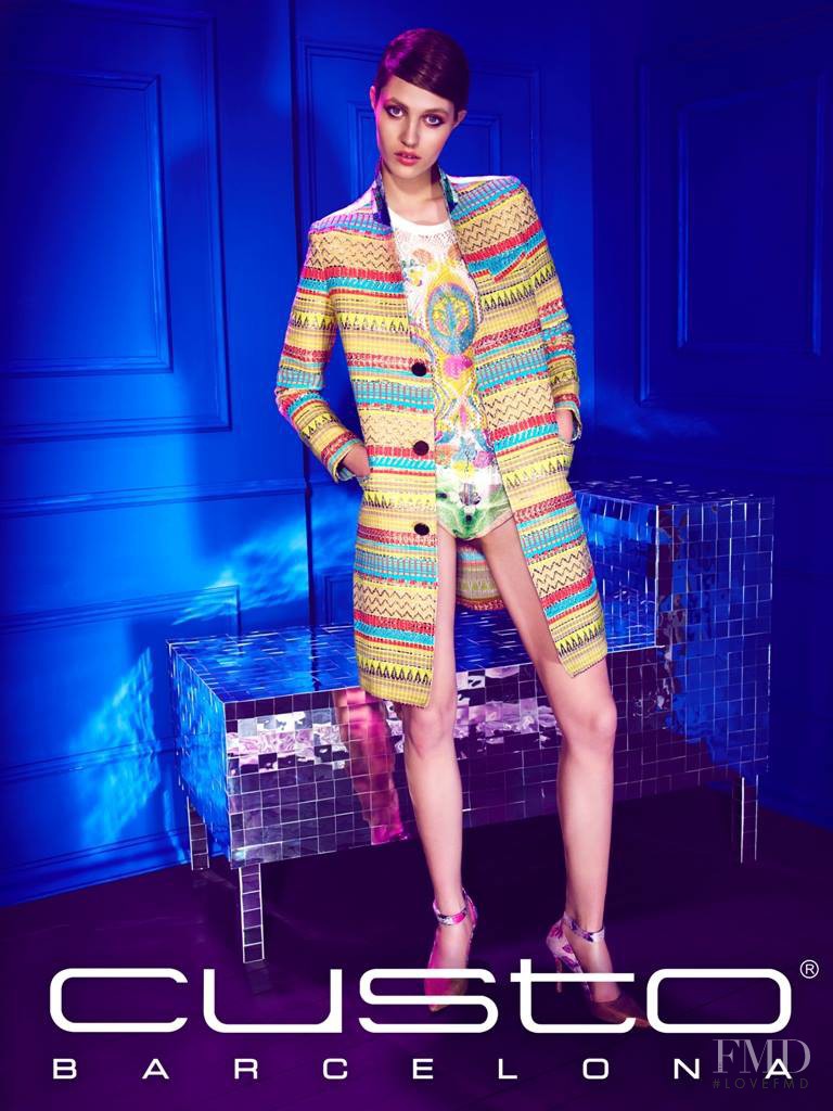 Julia Banas featured in  the Custo Barcelona advertisement for Spring/Summer 2014