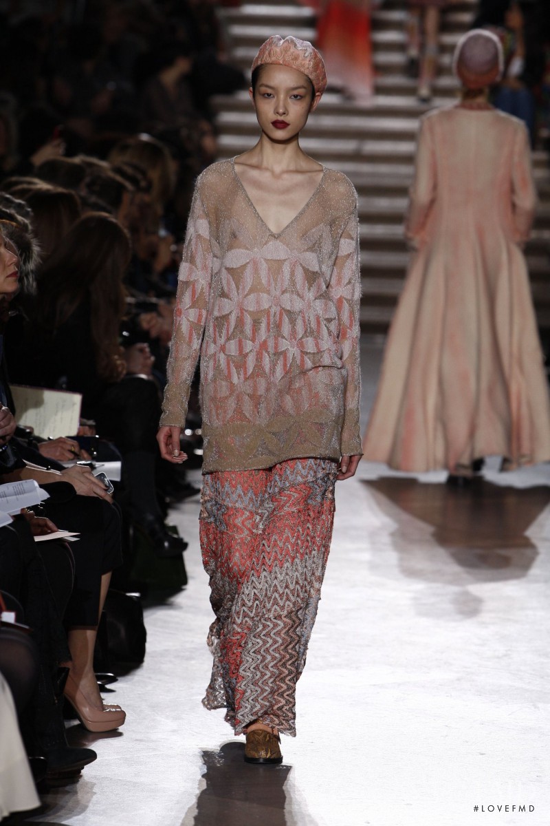 Fei Fei Sun featured in  the Missoni fashion show for Autumn/Winter 2011