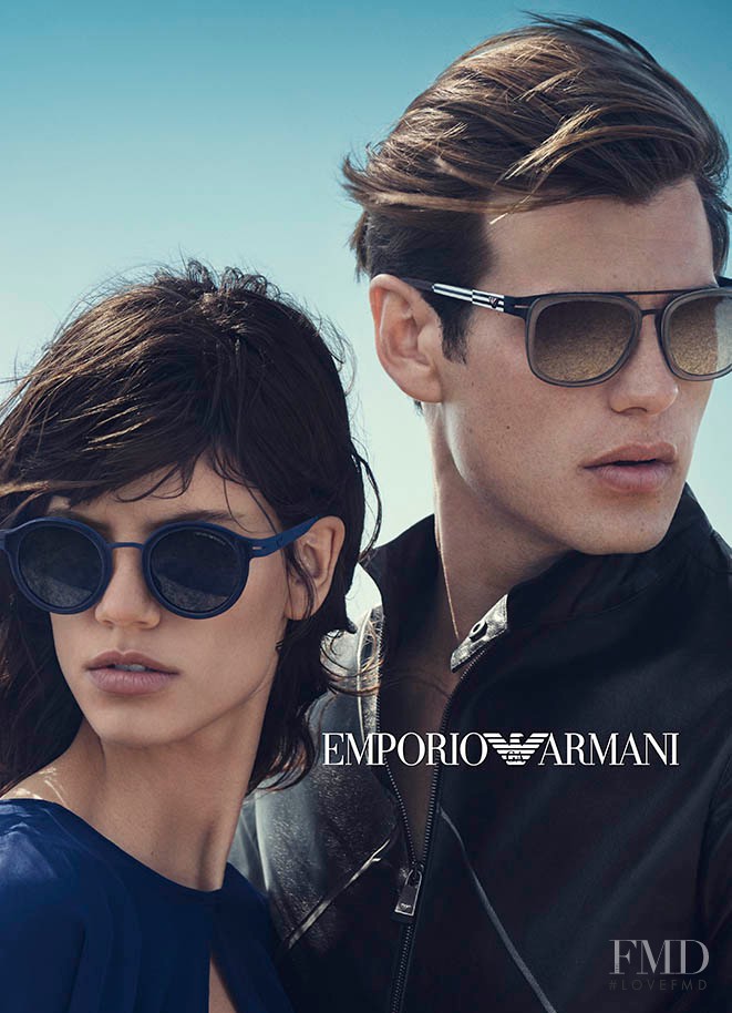 Antonina Petkovic featured in  the Emporio Armani Eyewear advertisement for Spring/Summer 2015