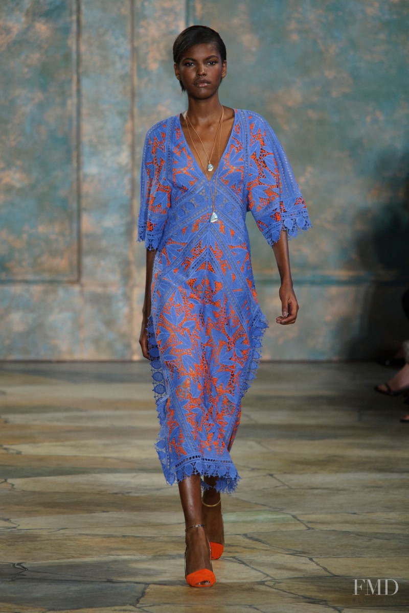Amilna Estevão featured in  the Tory Burch fashion show for Spring/Summer 2016