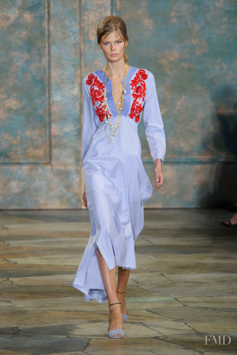 Alexandra Elizabeth Ljadov featured in  the Tory Burch fashion show for Spring/Summer 2016