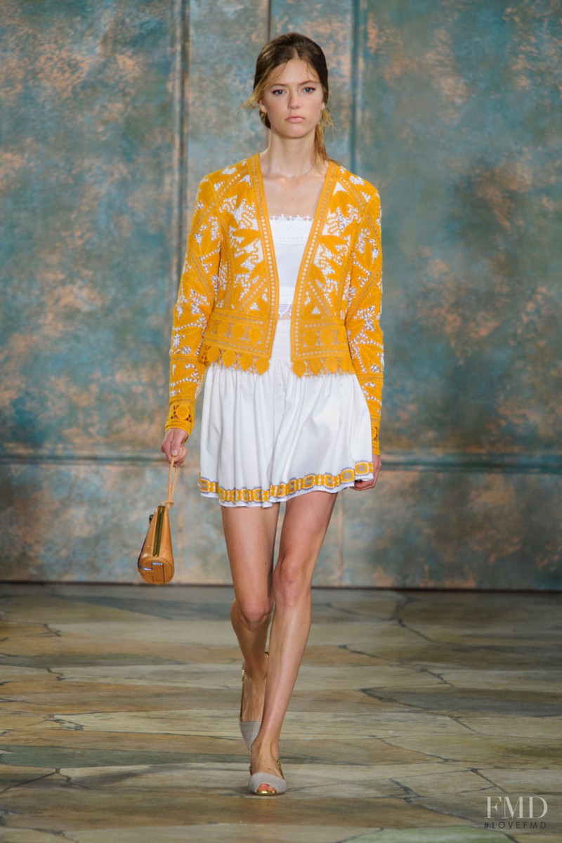 Emmy Rappe featured in  the Tory Burch fashion show for Spring/Summer 2016