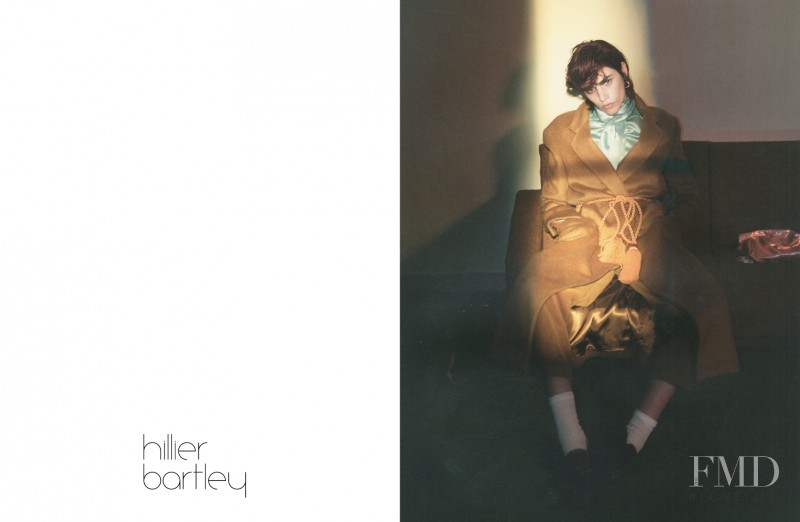 Aida Blue Becheanu featured in  the Hillier Bartley advertisement for Autumn/Winter 2015