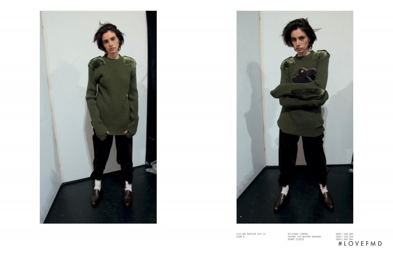 Aida Blue Becheanu featured in  the Hillier Bartley lookbook for Autumn/Winter 2015