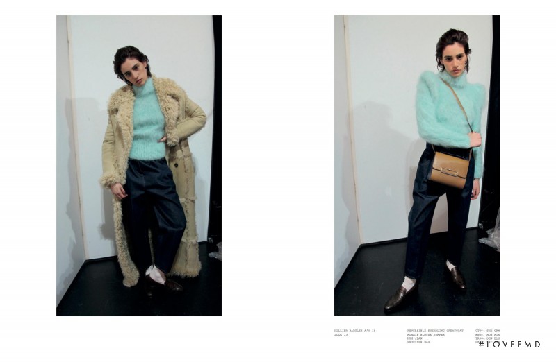 Aida Blue Becheanu featured in  the Hillier Bartley lookbook for Autumn/Winter 2015