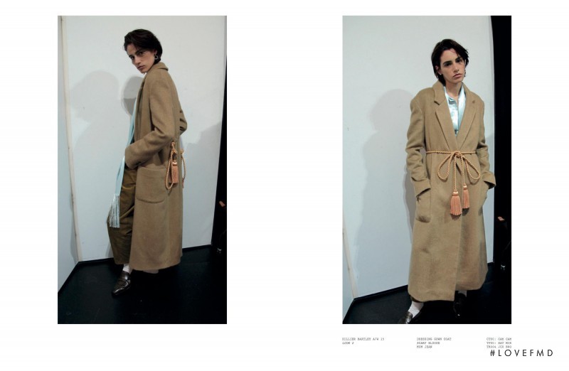 Aida Blue Becheanu featured in  the Hillier Bartley lookbook for Autumn/Winter 2015