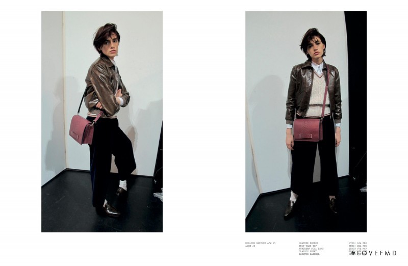 Aida Blue Becheanu featured in  the Hillier Bartley lookbook for Autumn/Winter 2015