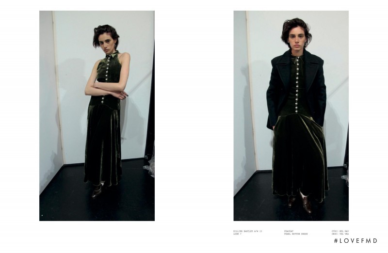 Aida Blue Becheanu featured in  the Hillier Bartley lookbook for Autumn/Winter 2015