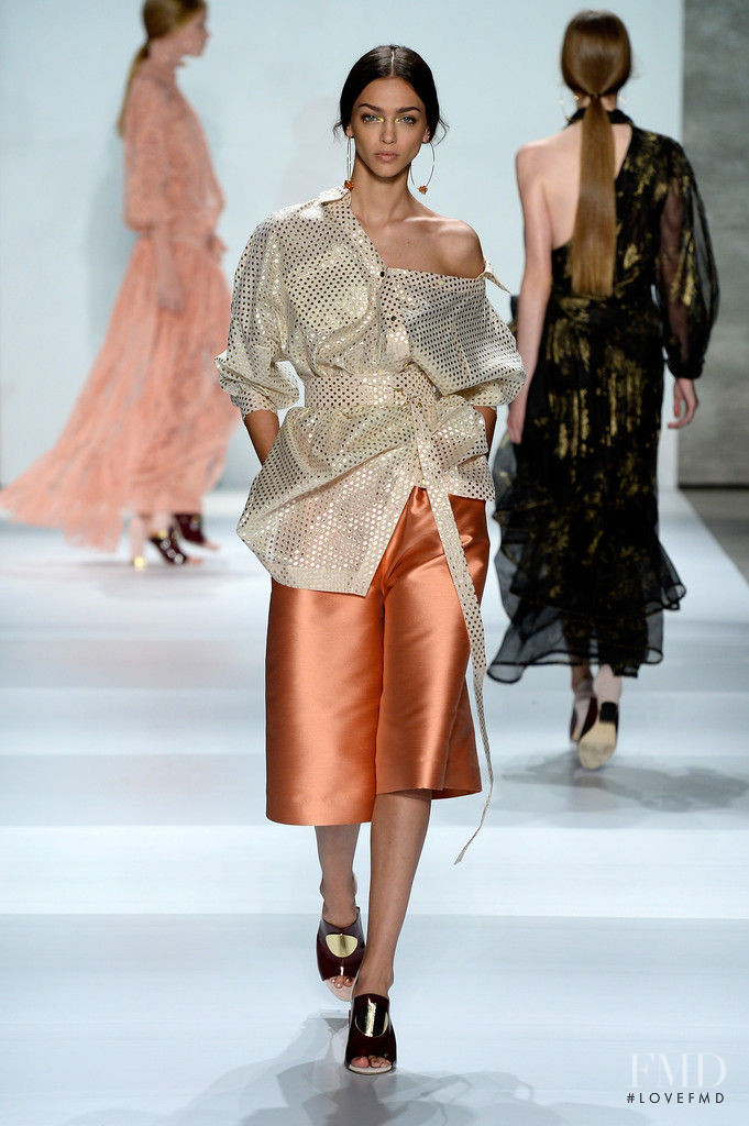 Zhenya Katava featured in  the Zimmermann fashion show for Spring/Summer 2015