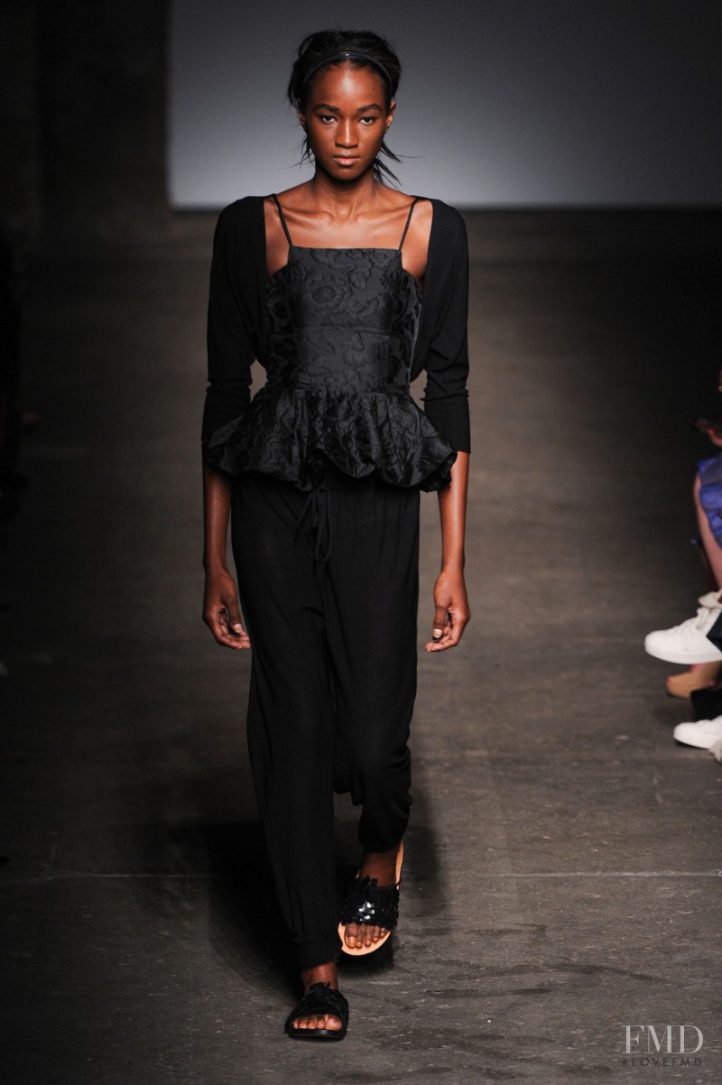 Janica Compte featured in  the Tracy Reese fashion show for Spring/Summer 2015