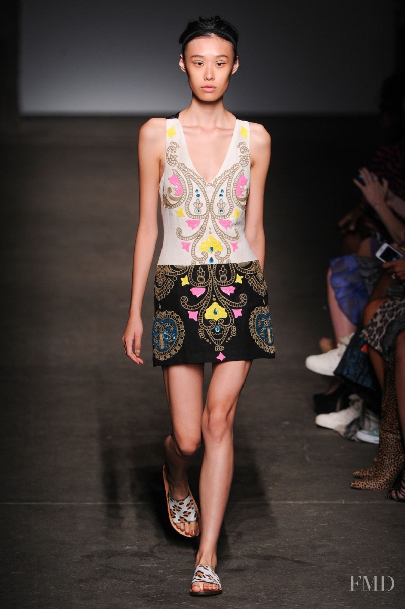 Meng Meng Wei featured in  the Tracy Reese fashion show for Spring/Summer 2015