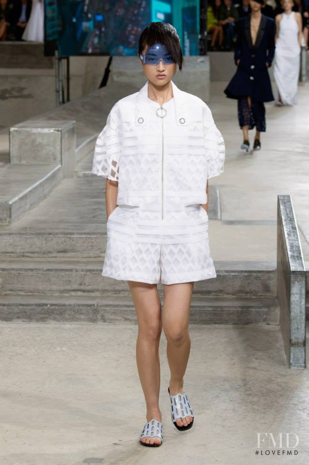 Jing Wen featured in  the Kenzo fashion show for Spring/Summer 2015