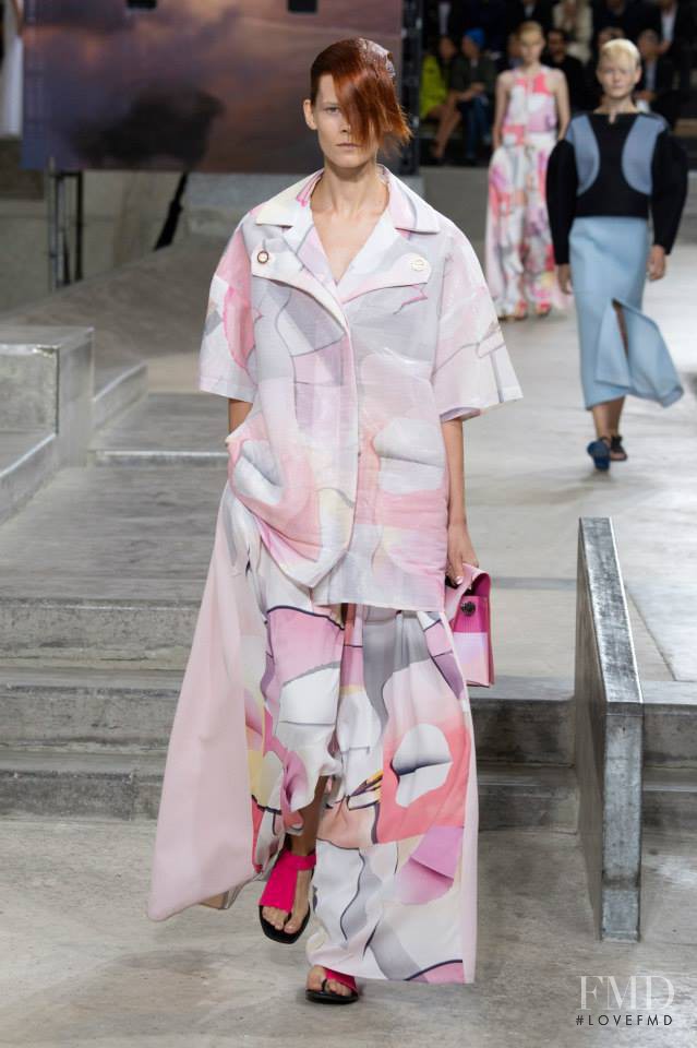 Irina Kravchenko featured in  the Kenzo fashion show for Spring/Summer 2015
