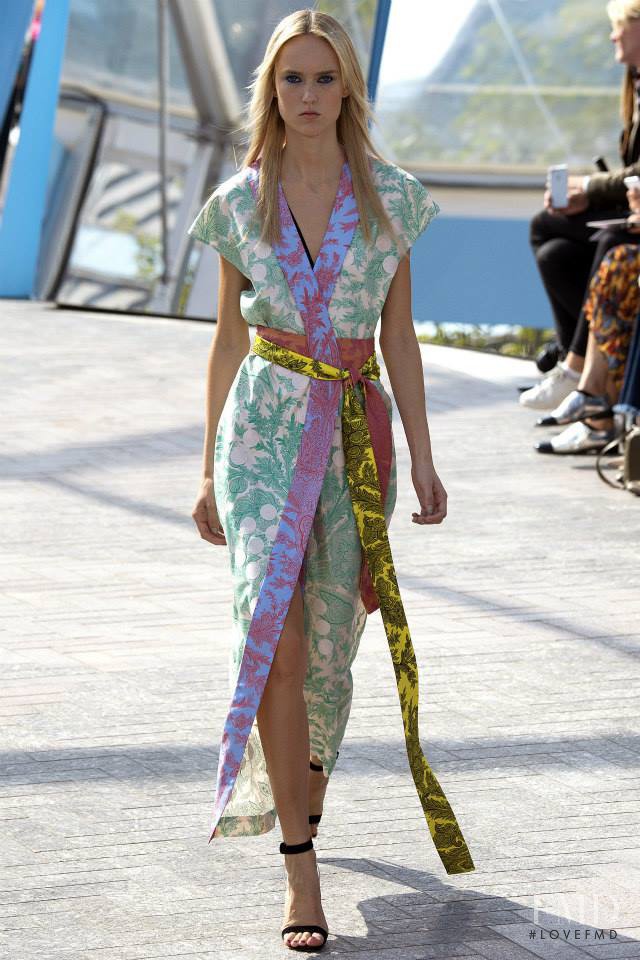 Harleth Kuusik featured in  the Jonathan Saunders fashion show for Spring/Summer 2016
