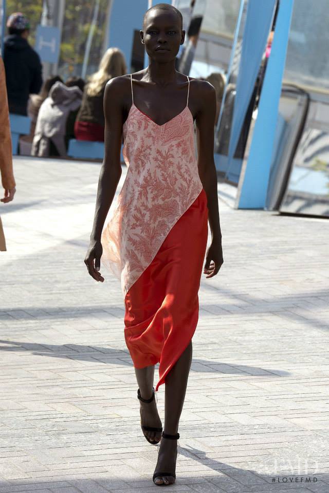 Grace Bol featured in  the Jonathan Saunders fashion show for Spring/Summer 2016
