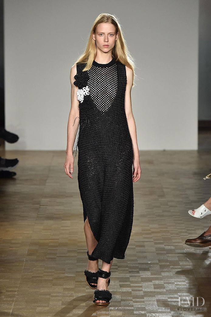 Sofie Hemmet featured in  the Pringle of Scotland fashion show for Spring/Summer 2016