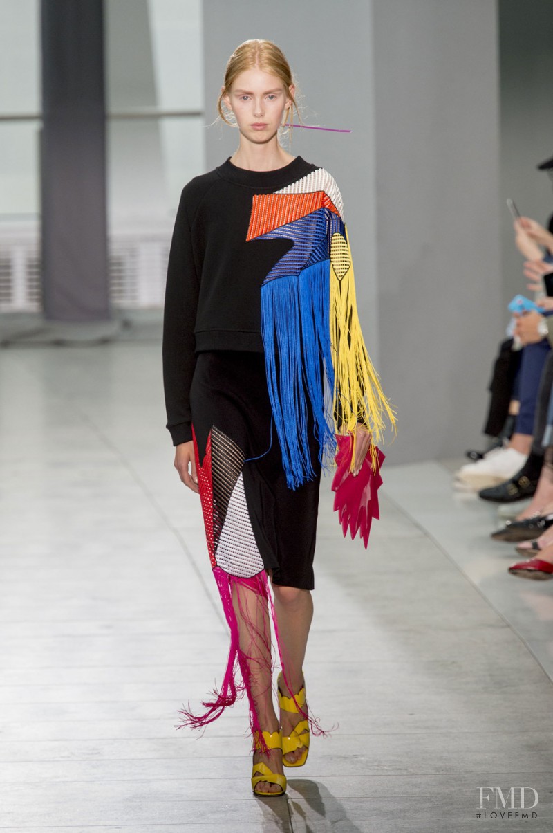 Lululeika Ravn Liep featured in  the Christopher Kane fashion show for Spring/Summer 2016