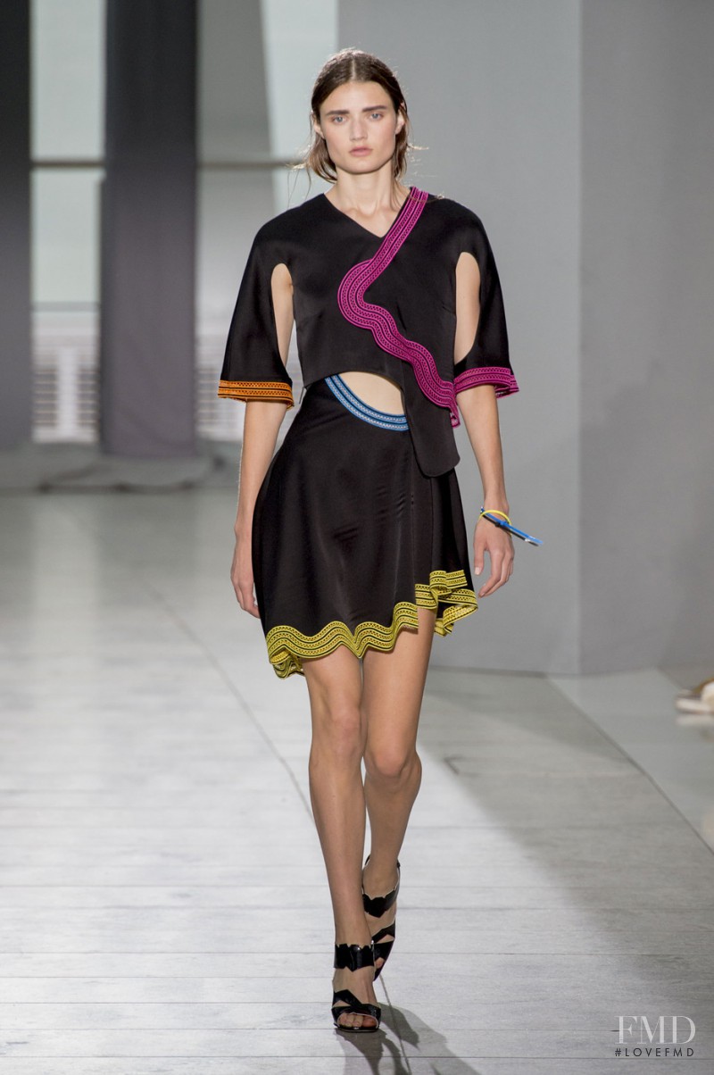 Olivia Jansing featured in  the Christopher Kane fashion show for Spring/Summer 2016