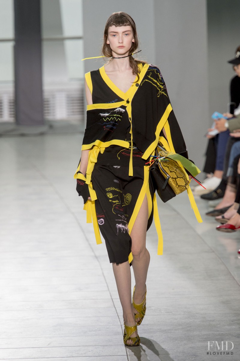 Allyson Chalmers featured in  the Christopher Kane fashion show for Spring/Summer 2016