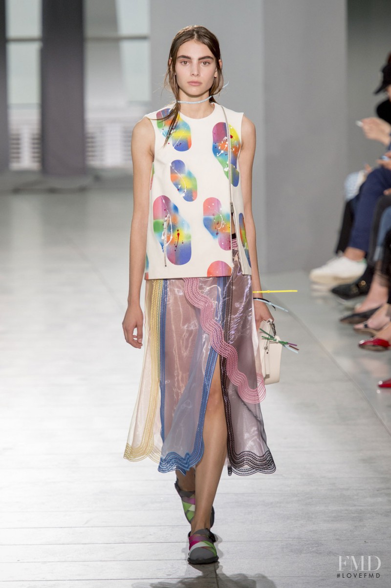 Romy Schönberger featured in  the Christopher Kane fashion show for Spring/Summer 2016