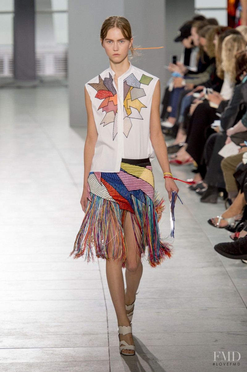 Julie Hoomans featured in  the Christopher Kane fashion show for Spring/Summer 2016