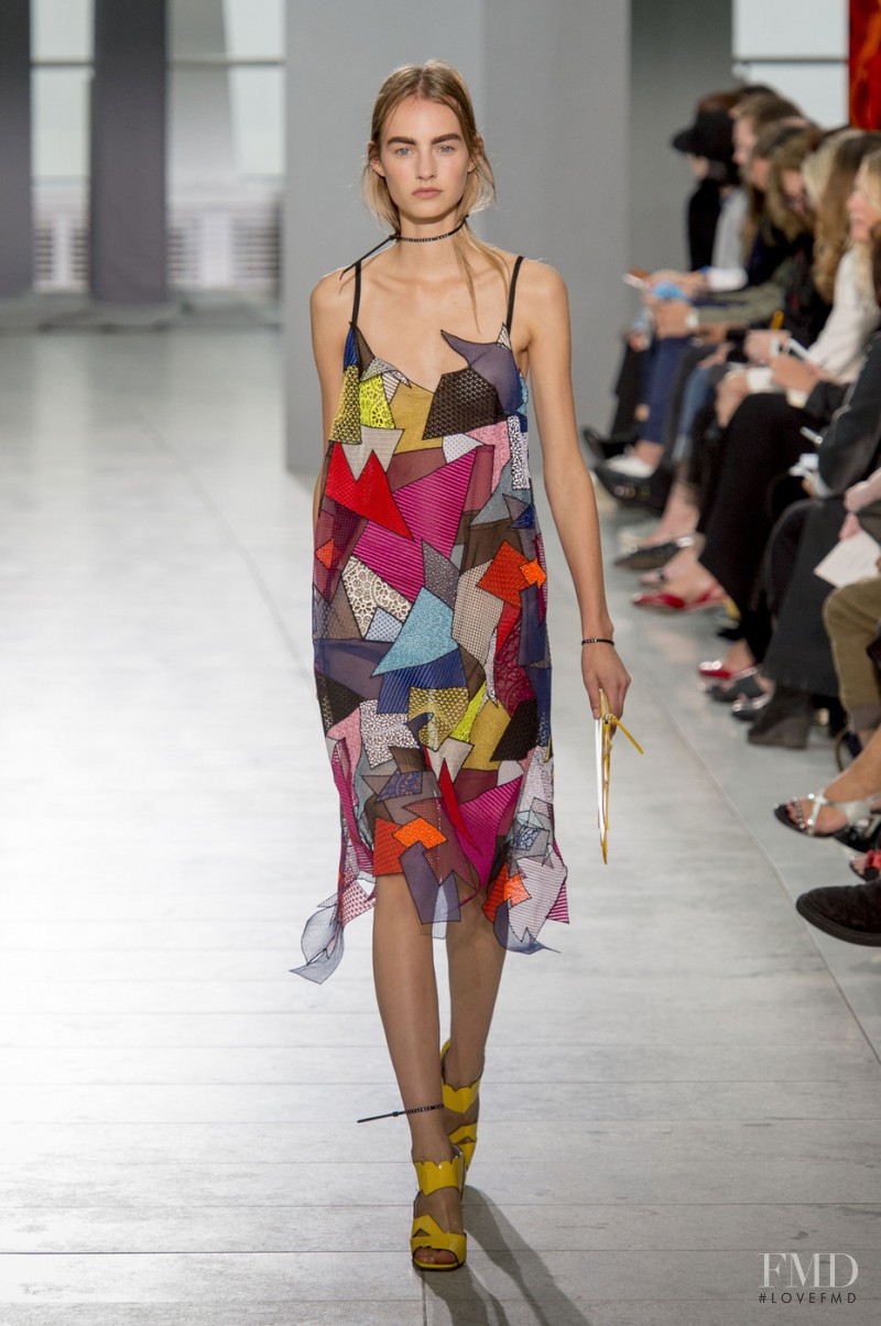 Maartje Verhoef featured in  the Christopher Kane fashion show for Spring/Summer 2016