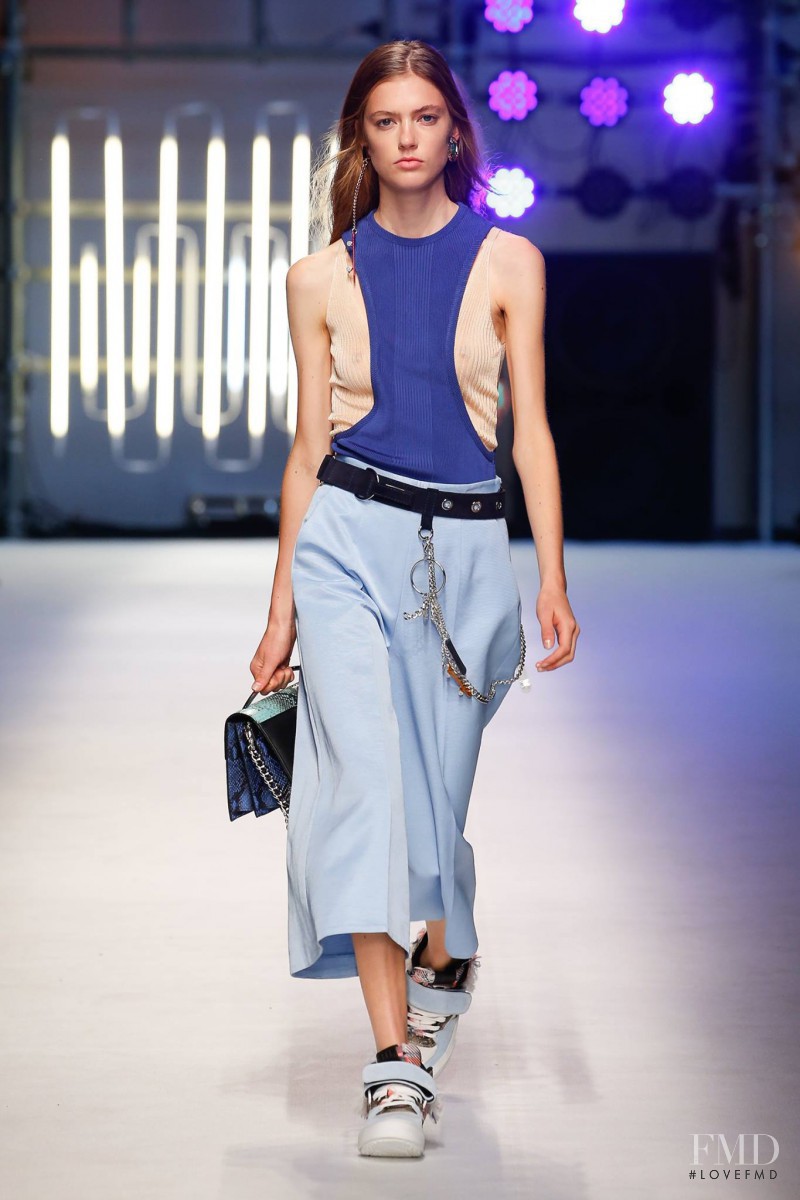Emmy Rappe featured in  the MSGM fashion show for Spring/Summer 2016