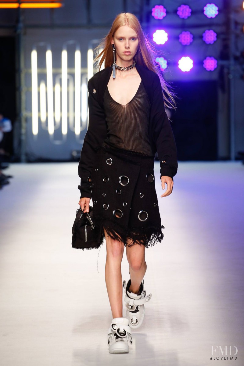 Lululeika Ravn Liep featured in  the MSGM fashion show for Spring/Summer 2016