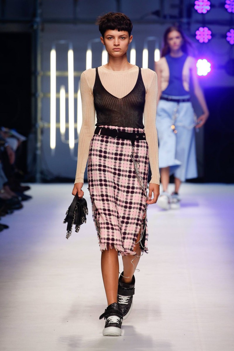 Isabella Emmack featured in  the MSGM fashion show for Spring/Summer 2016