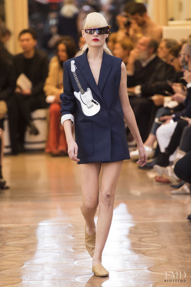 Hanne Gaby Odiele featured in  the Acne Studios fashion show for Spring/Summer 2016