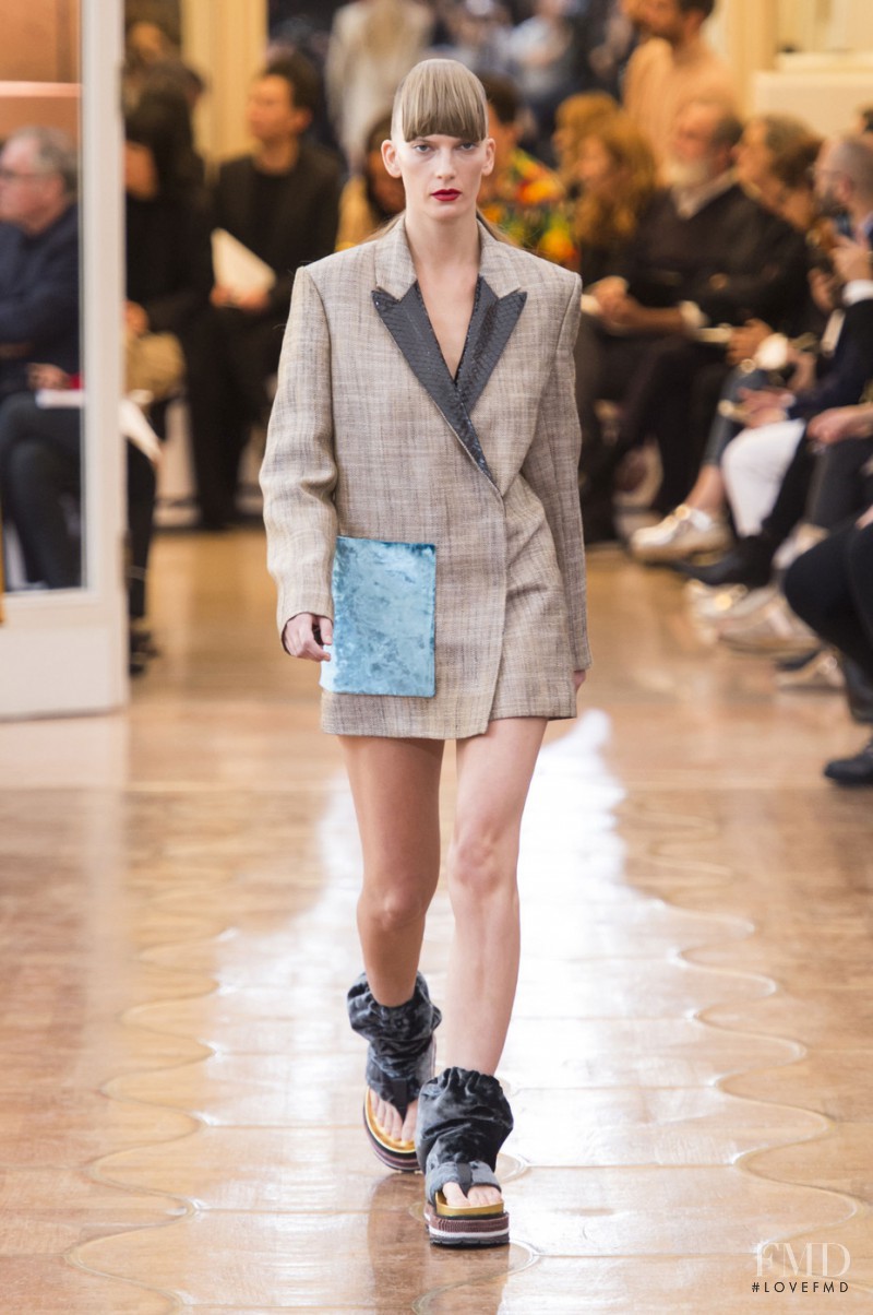 Valerija Kelava featured in  the Acne Studios fashion show for Spring/Summer 2016