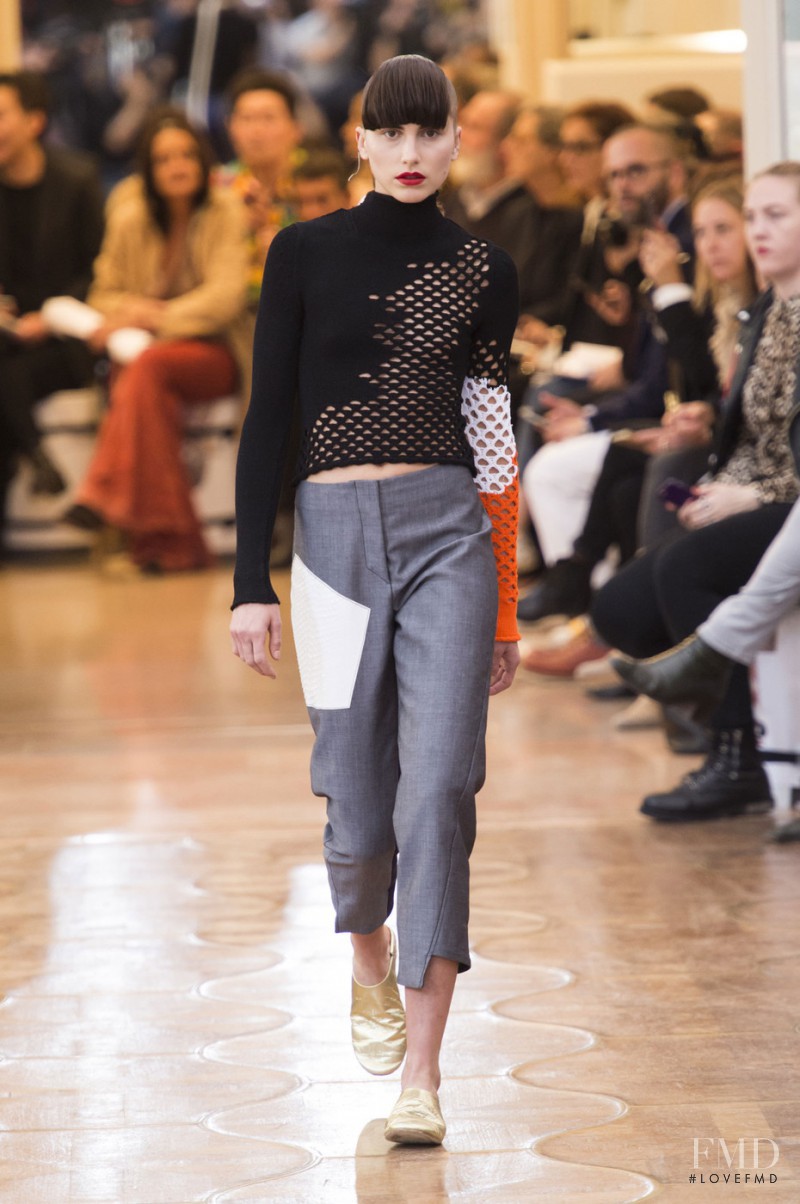 Langley Fox Hemingway featured in  the Acne Studios fashion show for Spring/Summer 2016