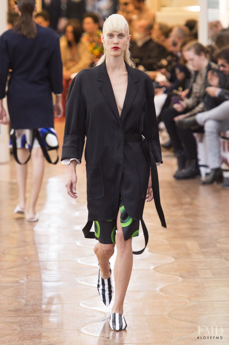 Aymeline Valade featured in  the Acne Studios fashion show for Spring/Summer 2016