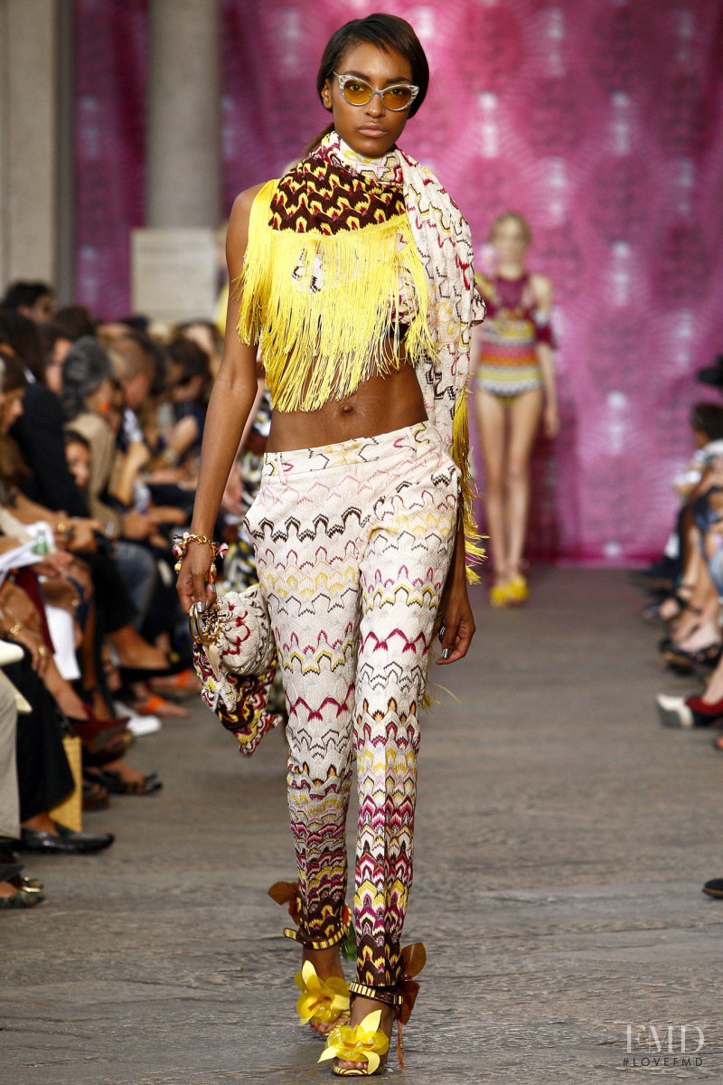 Jourdan Dunn featured in  the Missoni fashion show for Spring/Summer 2012