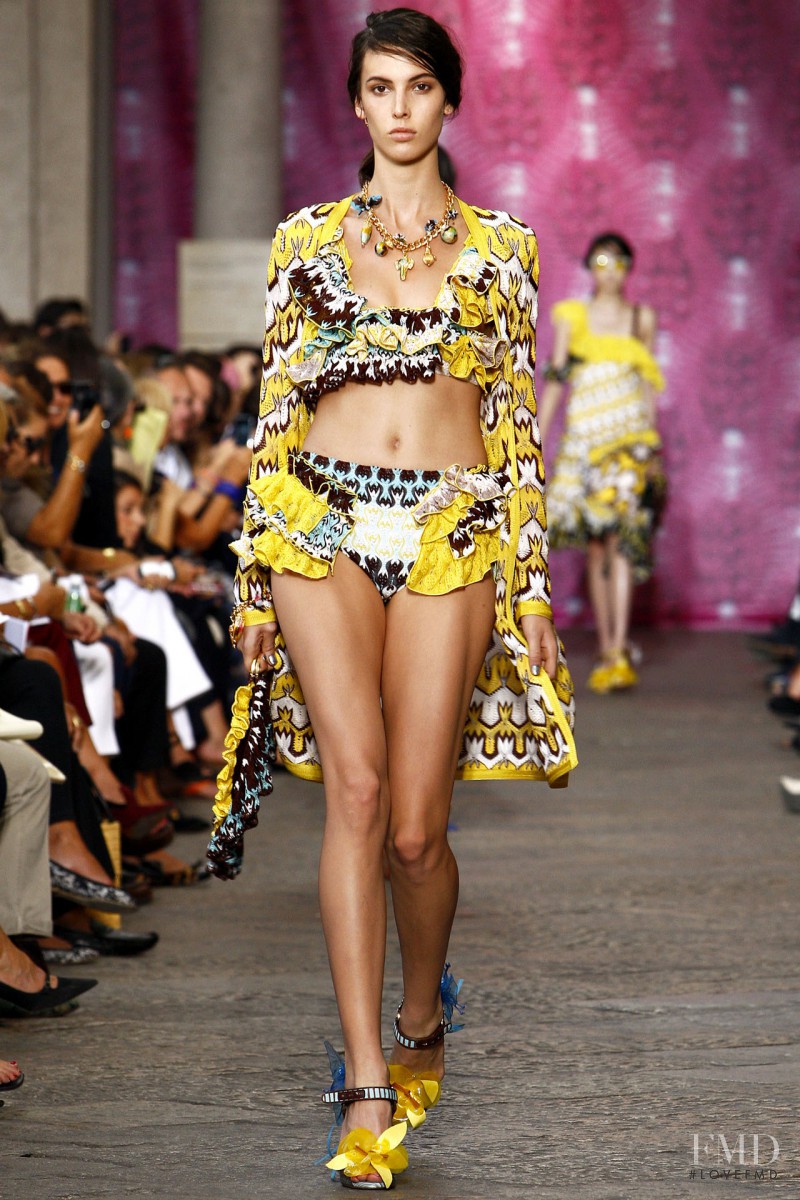 Ruby Aldridge featured in  the Missoni fashion show for Spring/Summer 2012