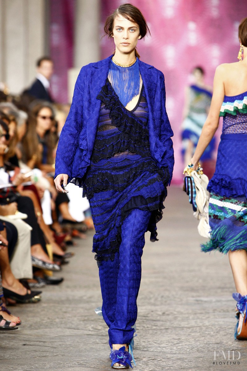 Aymeline Valade featured in  the Missoni fashion show for Spring/Summer 2012