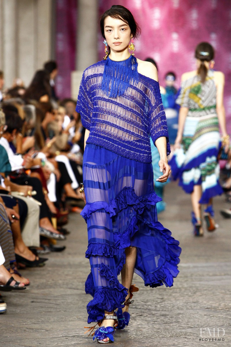 Fei Fei Sun featured in  the Missoni fashion show for Spring/Summer 2012