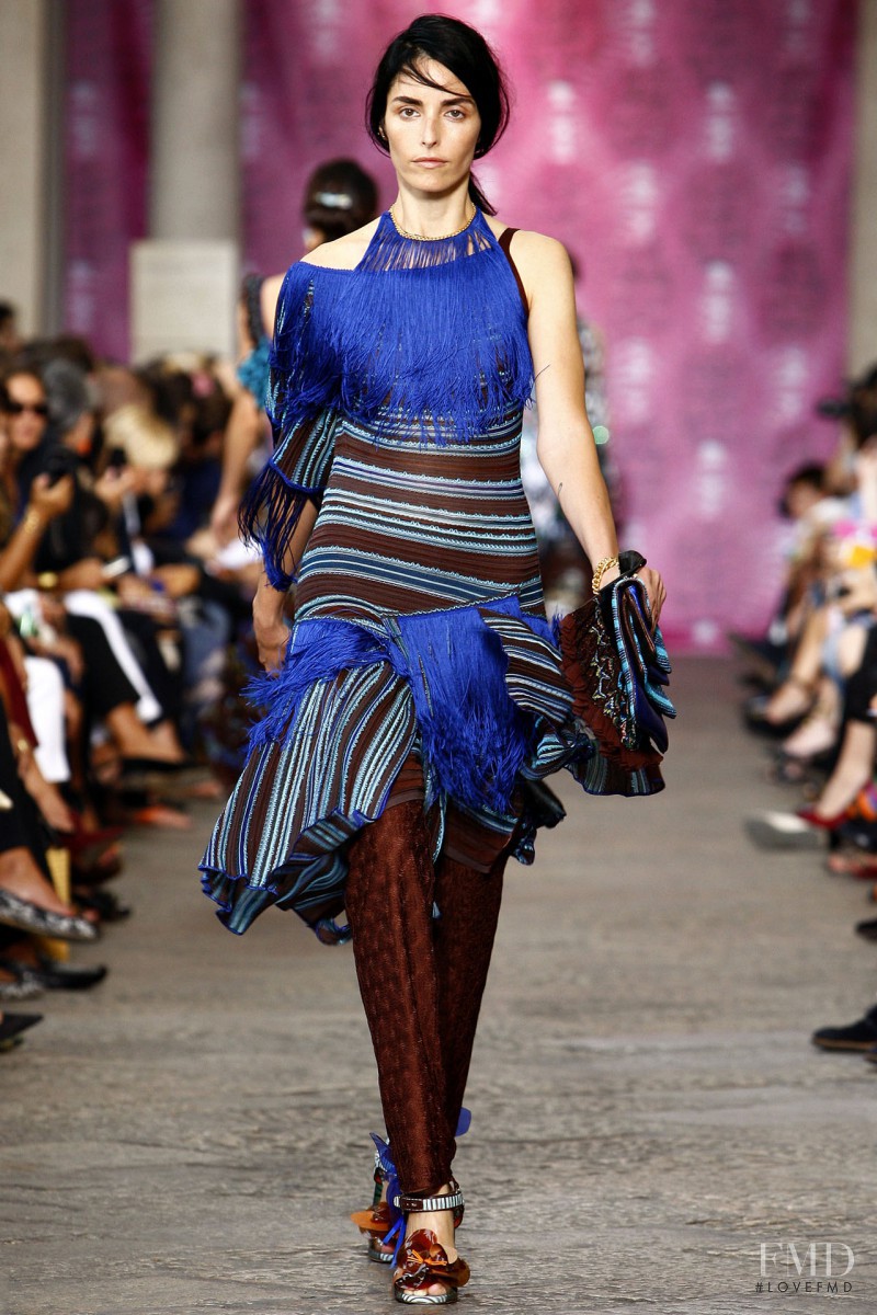 Danielle Zinaich featured in  the Missoni fashion show for Spring/Summer 2012