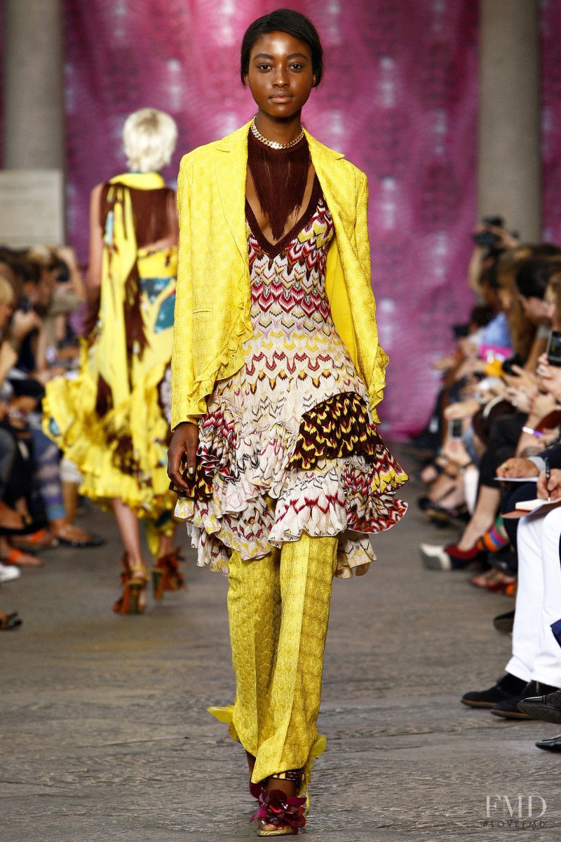 Nyasha Matonhodze featured in  the Missoni fashion show for Spring/Summer 2012