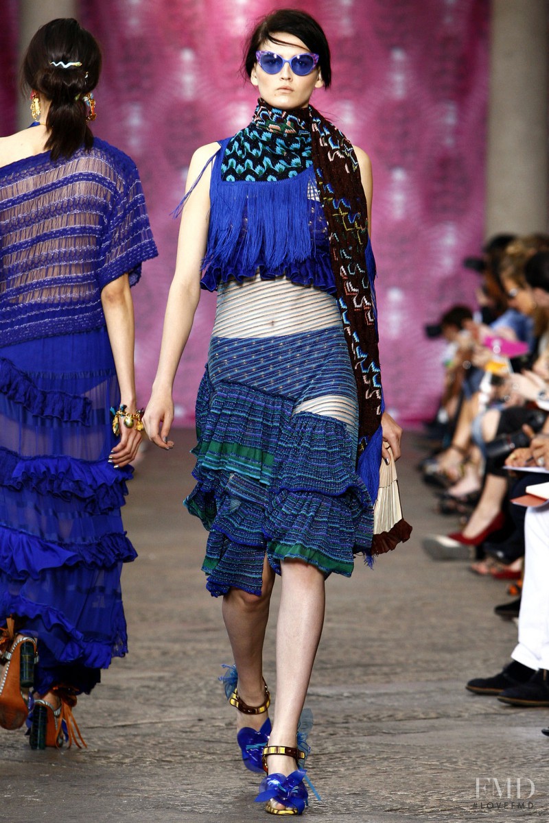 Katlin Aas featured in  the Missoni fashion show for Spring/Summer 2012
