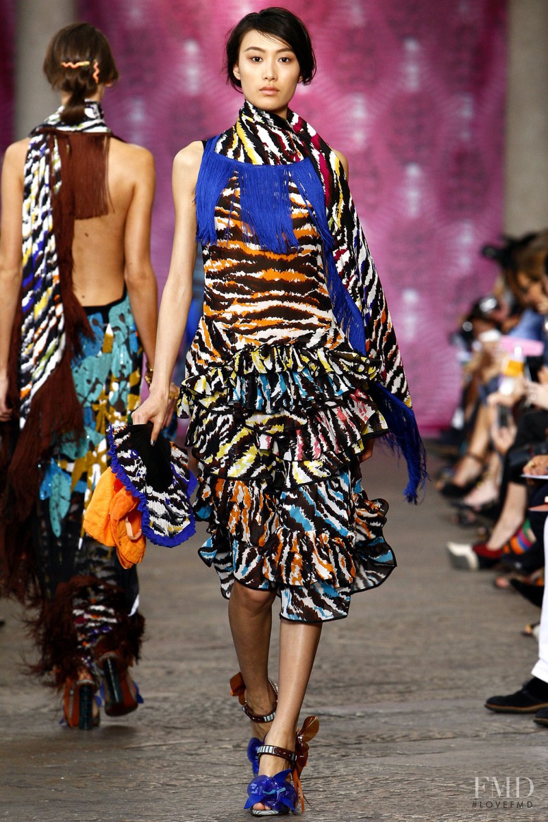 Shu Pei featured in  the Missoni fashion show for Spring/Summer 2012
