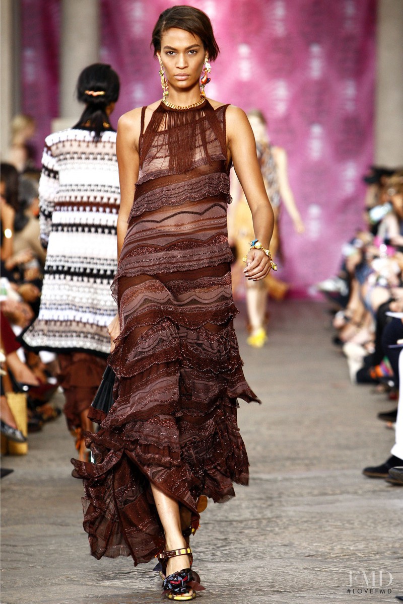 Joan Smalls featured in  the Missoni fashion show for Spring/Summer 2012