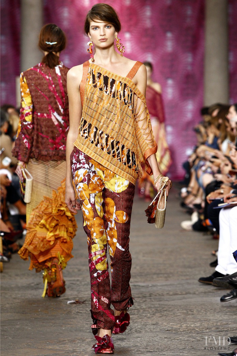 Bette Franke featured in  the Missoni fashion show for Spring/Summer 2012