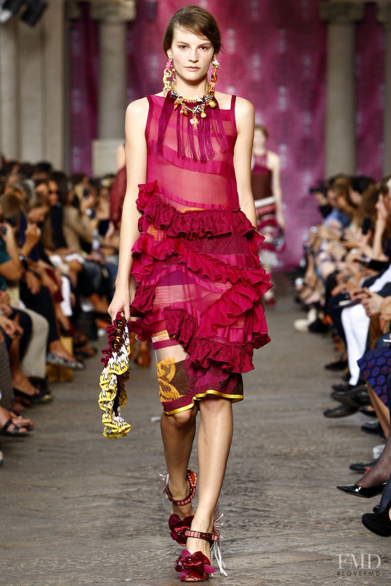Sara Blomqvist featured in  the Missoni fashion show for Spring/Summer 2012