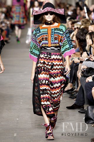 Sara Blomqvist featured in  the Missoni fashion show for Spring/Summer 2011