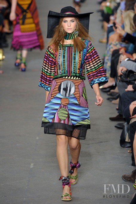 Julija Steponaviciute featured in  the Missoni fashion show for Spring/Summer 2011