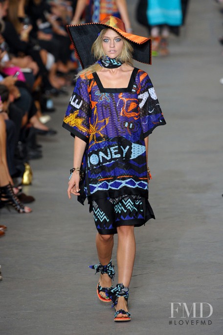 Sasha Pivovarova featured in  the Missoni fashion show for Spring/Summer 2011