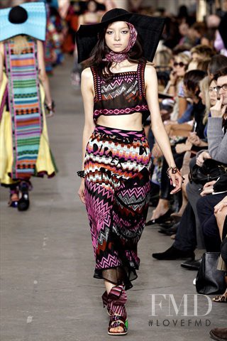 Fei Fei Sun featured in  the Missoni fashion show for Spring/Summer 2011
